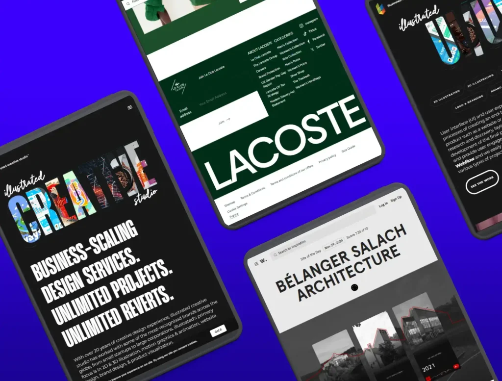 Bold Typography: UI UX trends